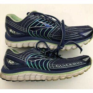 Brooks Glycerin 12 Running Shoes Women's Size 9 Navy Cushion Sneaker